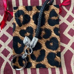 Brighton Black Keychain w/Wristlet Strap